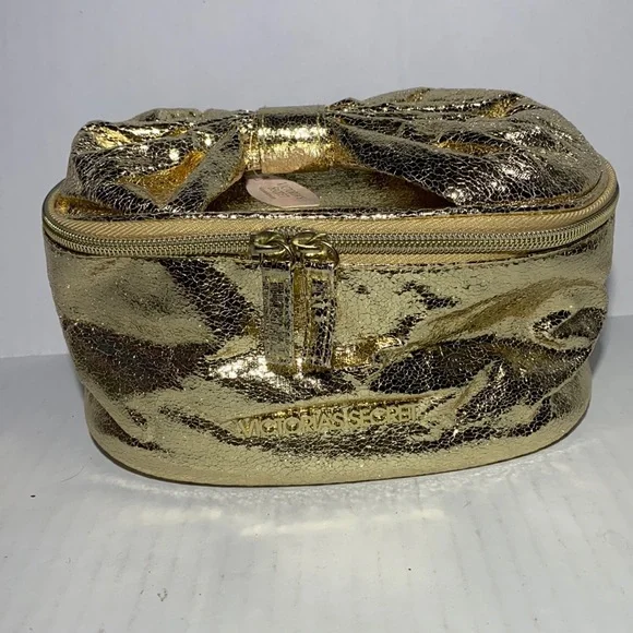 Victoria's Secret Bags Victorias Secret Gold Make Up Bag
